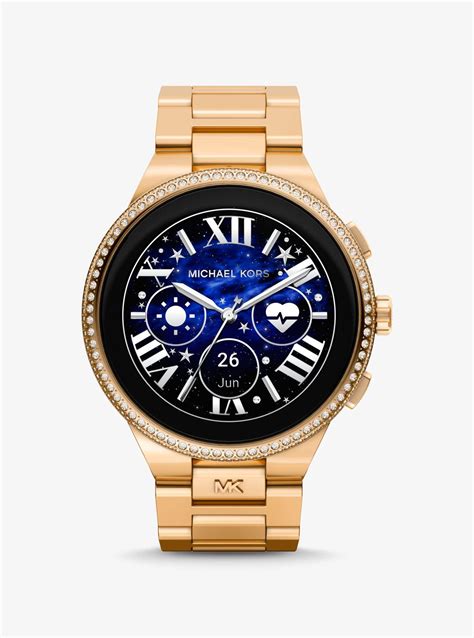 michael kors smartwatch echte gold|gold tone smartwatch.